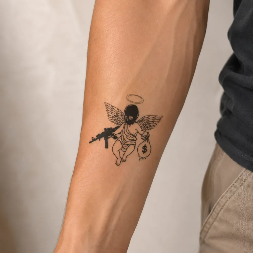 SafeTatt — Urban Angel · fotografie tetování na kůži