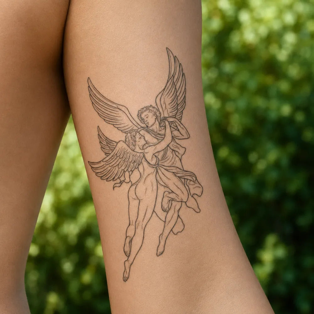 SafeTatt — Fallen Angels · fotografie tetování na kůži