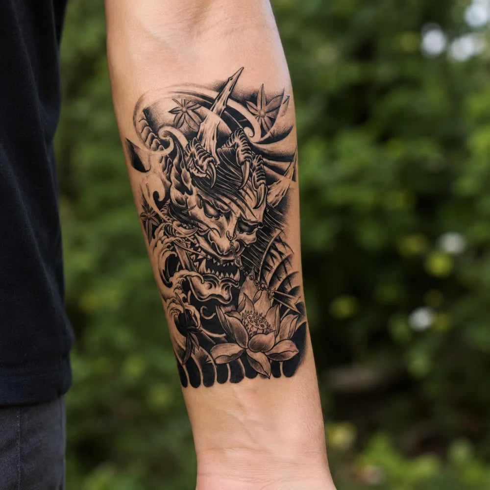 SafeTatt — Oni Spirit · fotografie tetování na kůži