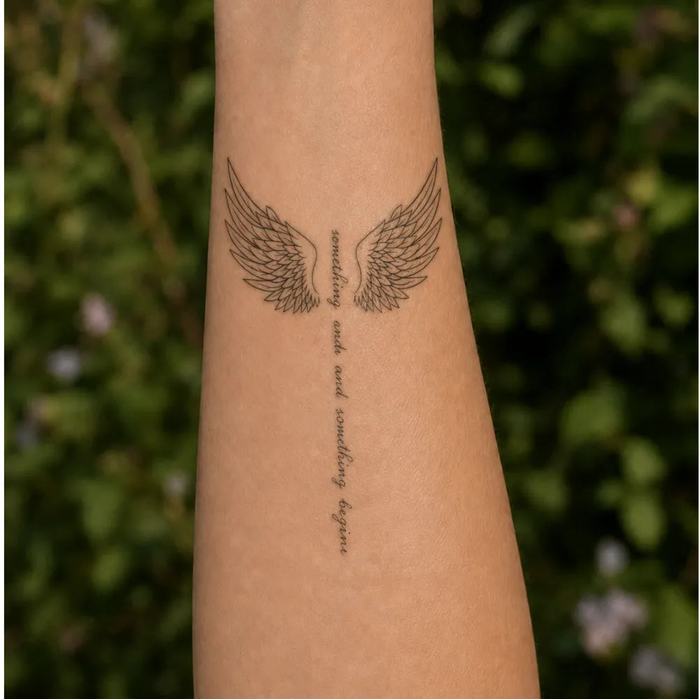 SafeTatt — Open Wings · fotografie tetování na kůži